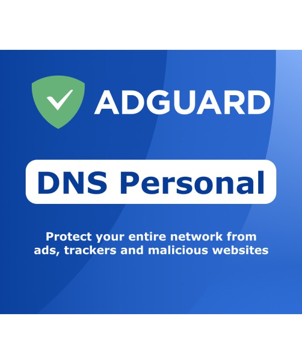 AdGuard DNS Personal 1 Jahr / 20 Geräte Key GLOBAL